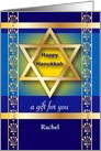 Custom Hanukkah Gift Card, Star of David card