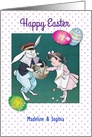 Happy Easter, personalized vintage print card