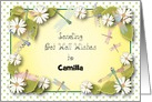 Personalized Get well, dragonfly theme card