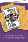 Get well to Bridge Player, cards, King of Diamonds card