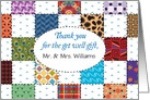 Custom Name Thank You, get well gift, quilt card