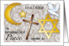 International Day of Peace, Sept. 21, symbols card