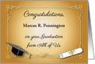 Custom Name Congrats, graduation from all of us card