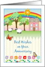 Anniversary Wishes from Departed, country scene card