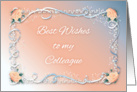 Congrats, Colleague’s Marriage, roses, ribbon card