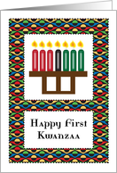 First Kwanzaa, candles card