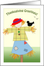 Red Hat Thanksgiving Scarecrow card