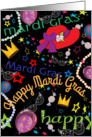 Red Hat Mardi Gras Celebration card