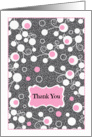 Thank you to ex girlfriend, grey & pink abstract card