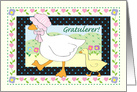 Congratulations in Norwegian, pregnancy, geese card