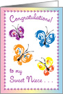 Congratulations, Niece’s Baptism, butterflies card