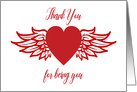 Thank You for Like a Sister, heart with wings card