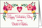 Valentine’s Day for Birth Mother, flowers card