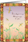 Thanksgiving, Dragonflies, Autumn Leaves card