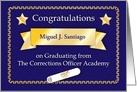 Custom Congratulations, Graduation, Corrections Officers Academy card