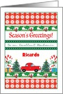 Custom Season’s Greetings for Car Mechanic, Holly card