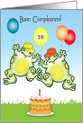 Italian Birthday for Boy, Custom Age, Frogs, Cake card