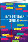 Birthday to Estranged Brother, Abstract Design card