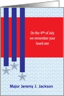 Custom Name In Remembrance, 4th of July, Stars card