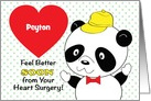 Custom Pediatric Heart Surgery Get Well, Panda card