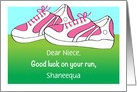 Custom Name, Good Luck for Young Girl, Sneakers card