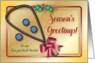 Season’s Greetings for Racquetball Buddy card