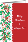 Christmas Recipe Card, Blank, Gingerbread Men card