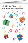 Congratulations Bar Mitzvah Gift Enclosed, Stars of David card