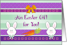 Easter Money/Gift Card Enclosed, Bunnies, Carrots card