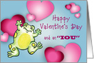 Valentine IOU for Kids, Frog, Hearts card