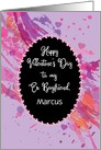 Custom Name Valentine’s for Ex Boyfriend, Abstract card
