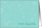 Sympathy for Loss of Estranged Mother, Abstract Flowers card