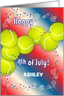 Happy 4th of July to Tennis Player card