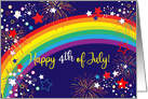 Rainbow 4th of July, Fireworks card