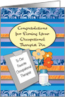 Congratulations, Occupational Therapist Pin, Clipboard, Pills card