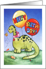 Dinosaur Birthday for Kids, Balloons card