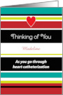 Custom Thinking of You Heart Catheterization card