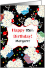 Custom Age 85th and Custom Name Margaret Twin Birthday card