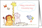 International Friendship Day Jungle Animals card