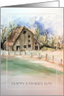 Estranged Father’s Day Rustic Country Watercolor Barn card