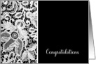 Congratulations Yes to Wedding Dress Lace card