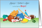 Father’s Day Dad of Boys Sports Toys card