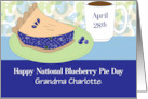 Custom Name National Blueberry Pie Day April 28th card