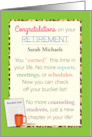 Custom School Counselor Retirement Bucket List card