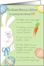 Easter Birthday Young Man 16th Bunny Eggs card