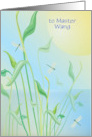 Custom Name Appreciation Tai Chi Master Dragonflies card