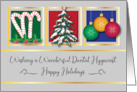 Happy Holidays Dental Hygienist Candy Canes Tree card