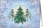 Season’s Greetings to Landscaper Trees Snowflakes card