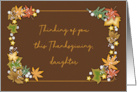 Thanksgiving for Estranged Daughter Leaves Berries card