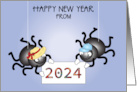 Custom Name New Year Spiders 2024 card